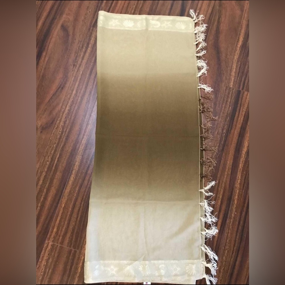 Rima women’s one size beach sarong, ombré, seashell, beige brown